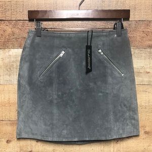 BlankNYC Suede Mini Skirt gray